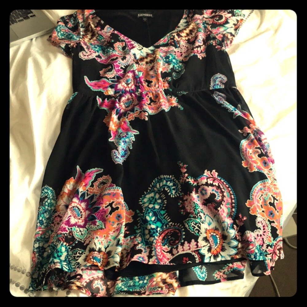 Express paisley print dress